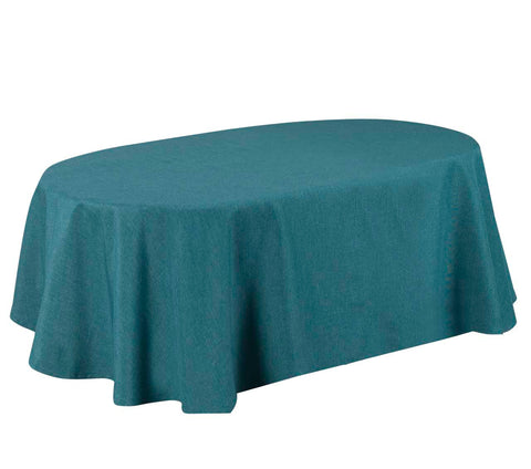 Brilliant linen look / tablecloth / oval