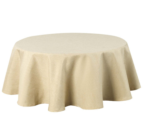 Brilliant linen look / tablecloth / round